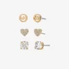 3-Piece Cubic Zirconia Stud Earrings Gift Set