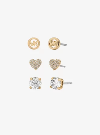 3-Piece Cubic Zirconia Stud Earrings Gift Set