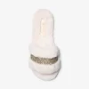Alexis Faux Fur and Metallic Signature Logo Slide Sandal Alexis Faux Fur and Metallic Signature Logo Slide Sandal
