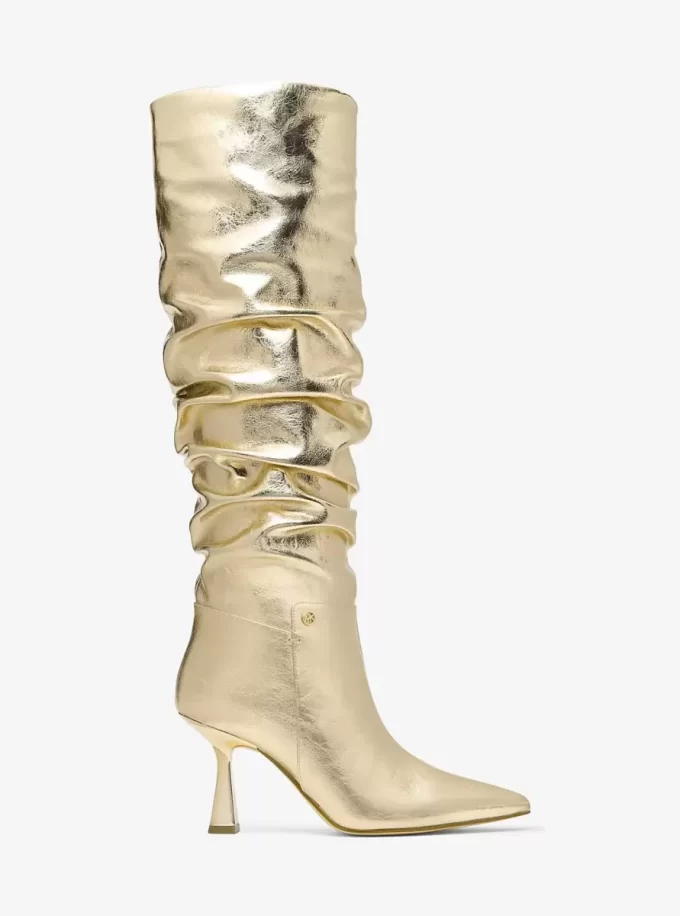 Amali Crackled Metallic Boot