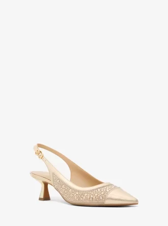 Amali Embellished Metallic Pump
