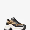 Arla Leopard Print Calf Hair and Leather Trainer Arla Leopard Print Calf Hair and Leather Trainer