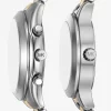 Aspyn His and Hers Pavé Two-Tone Watch Set