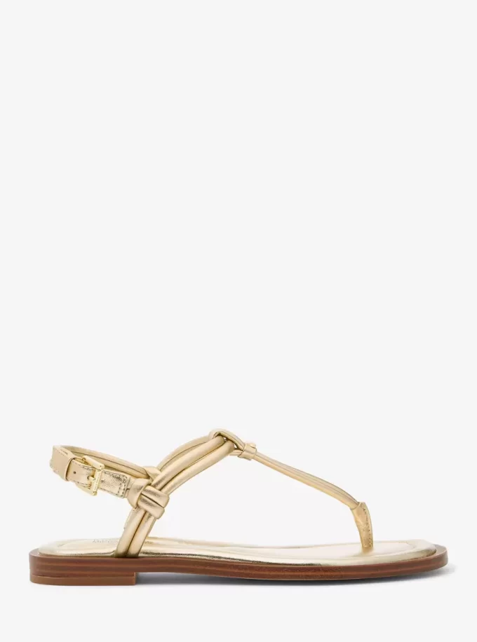 Astra Metallic Leather T-Strap Sandal Astra Metallic Leather T-Strap Sandal