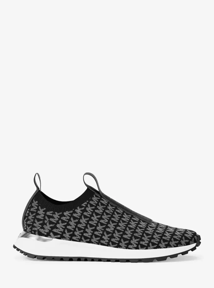 Bodie Metallic Logo Knit Slip-On Sneaker