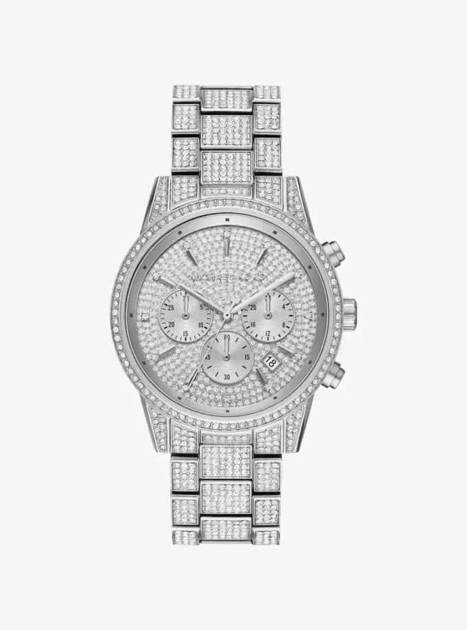 Bryant Pavé Silver-Tone Watch