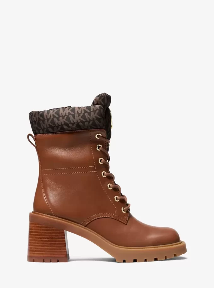 Cade Leather and Signature Logo Combat Boot Cade Leather and Signature Logo Combat Boot