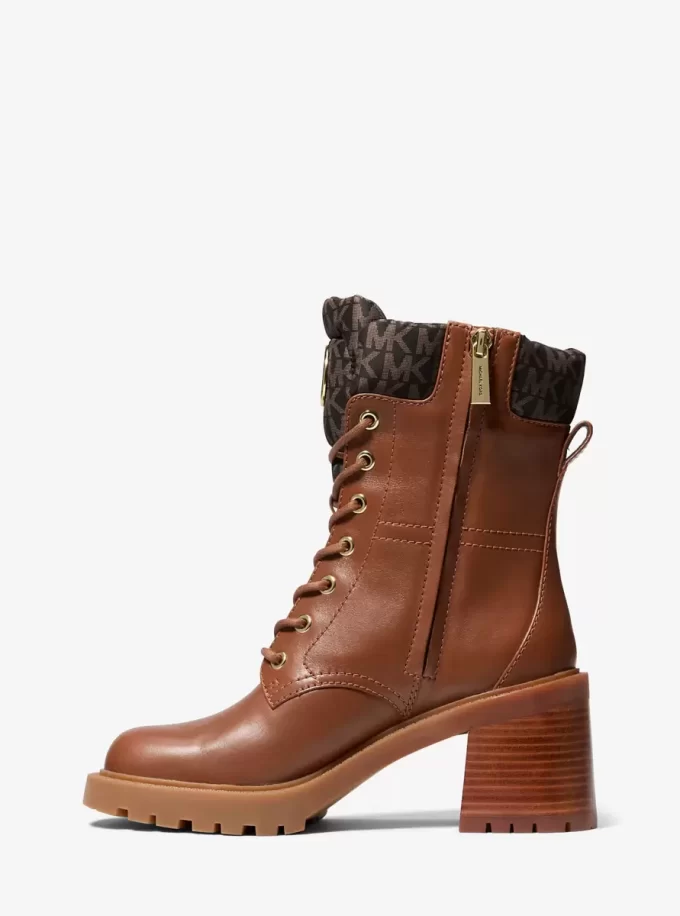 Cade Leather and Signature Logo Combat Boot Cade Leather and Signature Logo Combat Boot