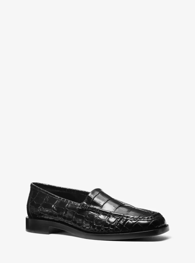 Carolyn Crocodile Embossed Leather Loafer Carolyn Crocodile Embossed Leather Loafer
