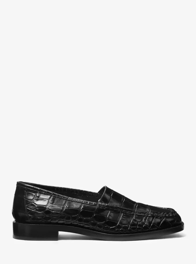 Carolyn Crocodile Embossed Leather Loafer Carolyn Crocodile Embossed Leather Loafer