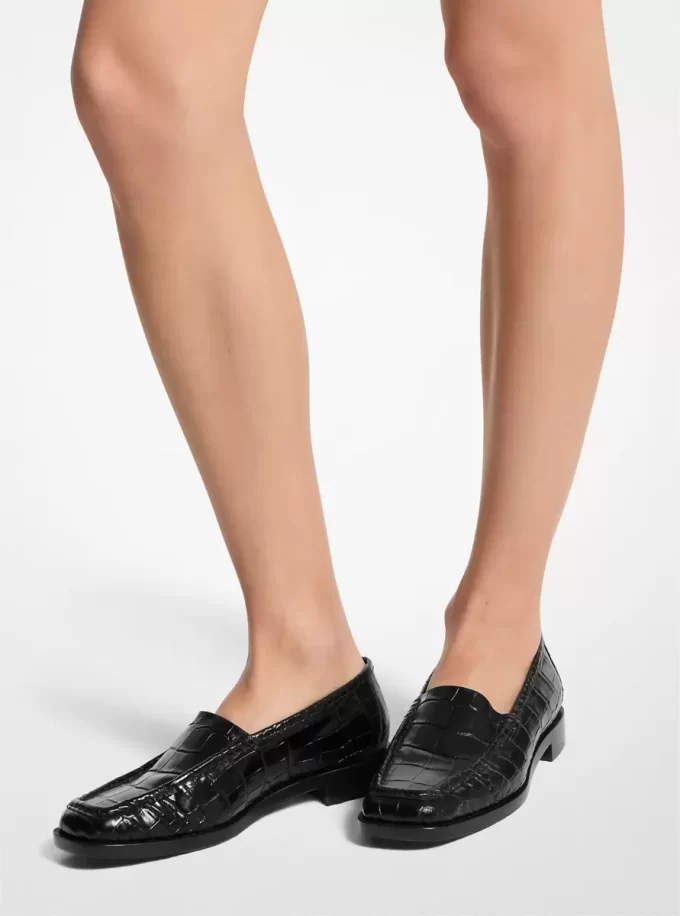 Carolyn Crocodile Embossed Leather Loafer Carolyn Crocodile Embossed Leather Loafer