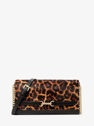Carson Large Leopard Print Calf Hair Crossbody Bag Carson Large Leopard Print Calf Hair Crossbody Bag