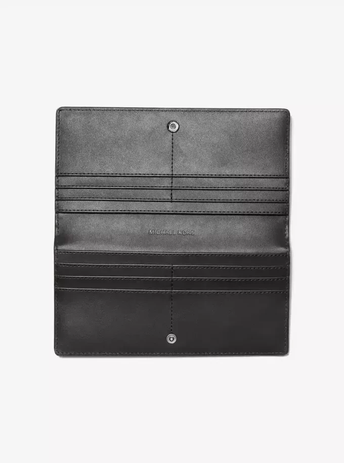 Carson Large Patent Crocodile Embossed Wallet