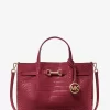 Carson Medium Crocodile Embossed Satchel