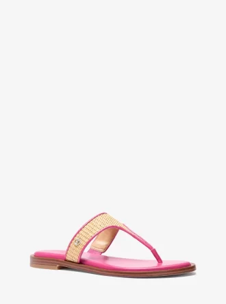 Carson Straw T-Strap Sandal Carson Straw T-Strap Sandal