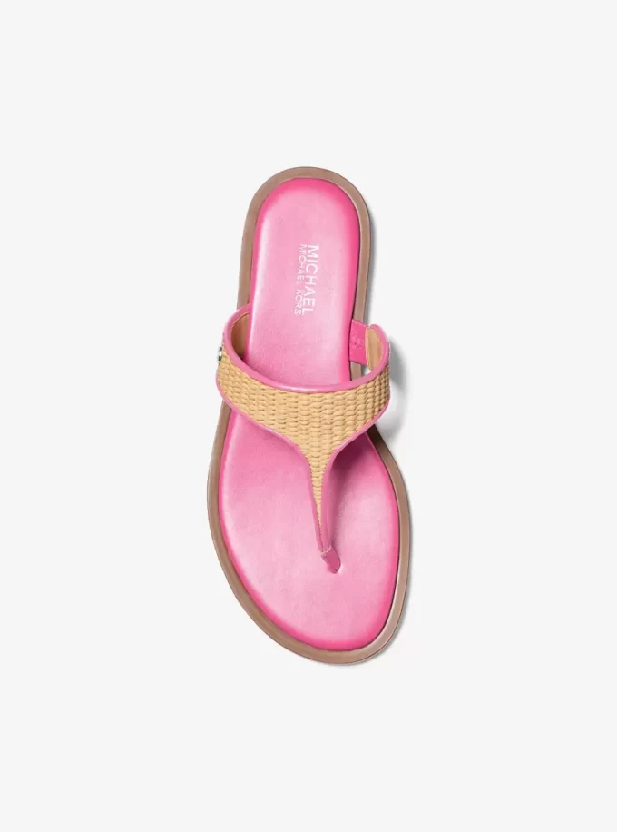 Carson Straw T-Strap Sandal