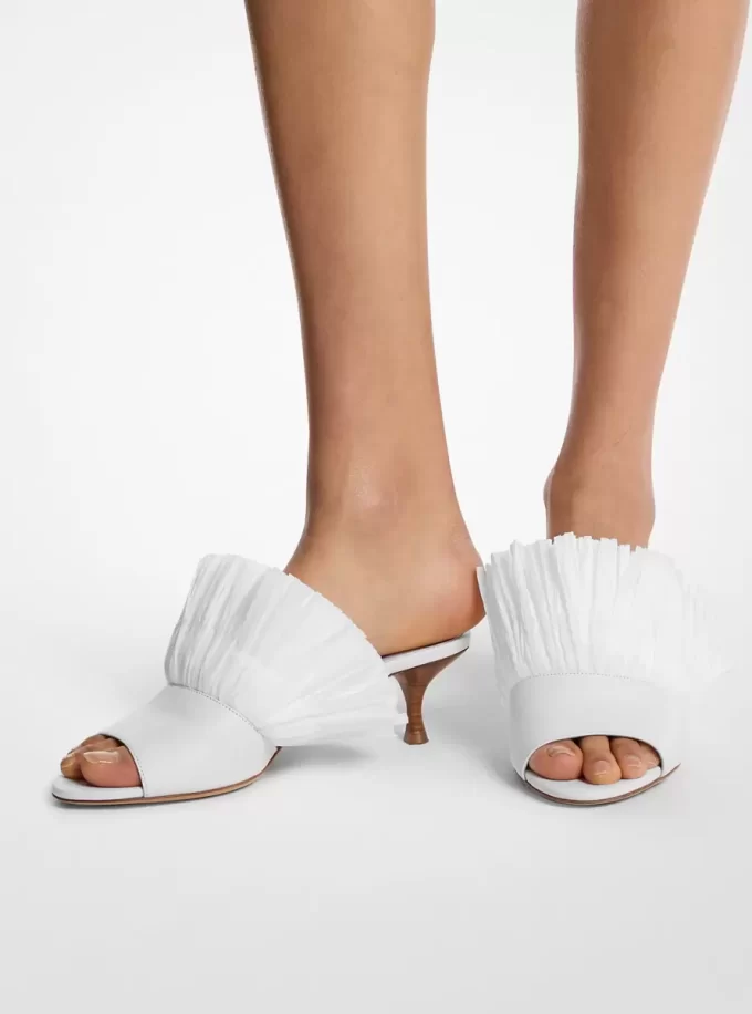 Catarina Leather and Fringe Mule Catarina Leather and Fringe Mule