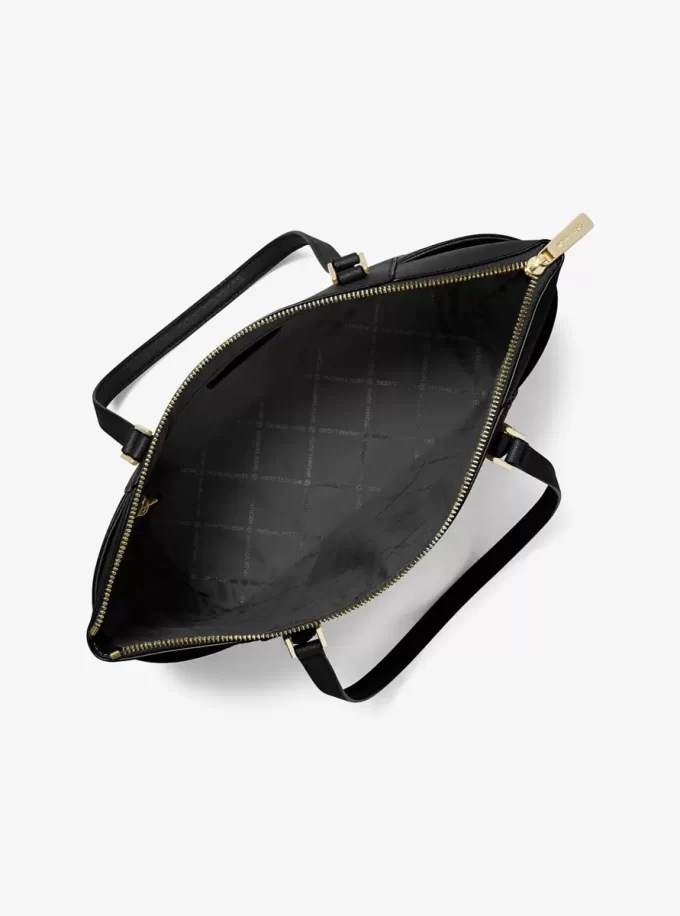 Charlotte Large Saffiano Leather Top-Zip Tote Bag Charlotte Large Saffiano Leather Top-Zip Tote Bag