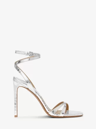 Chrissy Metallic Python Embossed Leather Sandal Chrissy Metallic Python Embossed Leather Sandal