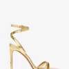 Chrissy Metallic Python Embossed Leather Sandal Chrissy Metallic Python Embossed Leather Sandal