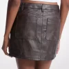 Coated Viscose Blend Mini Skirt Coated Viscose Blend Mini Skirt