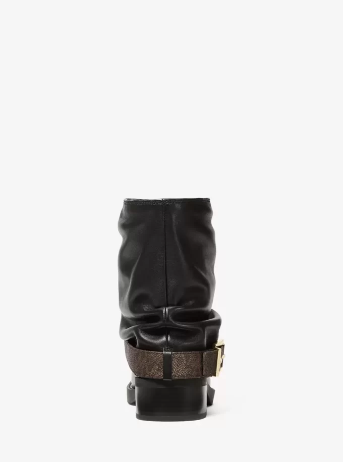 Colby Leather and Signature Logo Ankle Boot Colby Leather and Signature Logo Ankle Boot