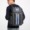 Cooper Medium Striped Signature Logo City Backpack