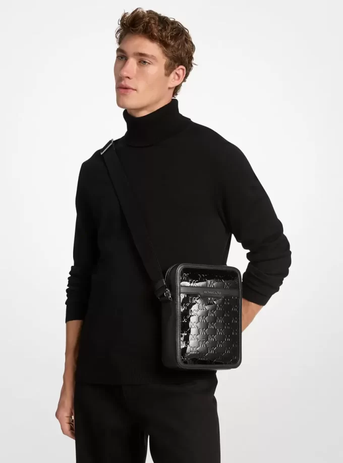 Cooper Metallic Logo Debossed Flight Bag