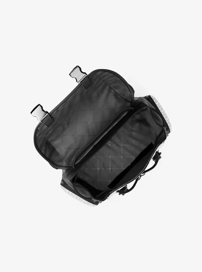 Cooper Metallic Striped Signature Logo Backpack