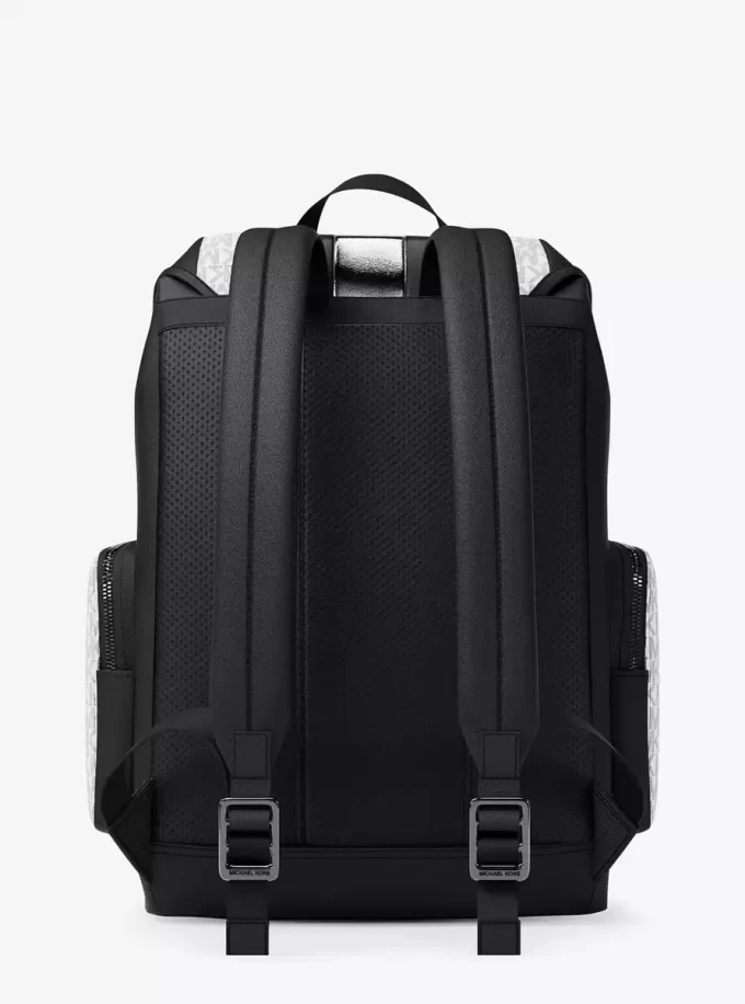 Cooper Metallic Striped Signature Logo Backpack