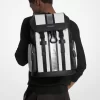 Cooper Metallic Striped Signature Logo Backpack