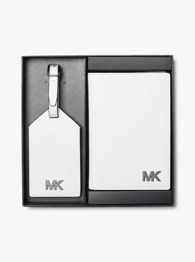 Cooper Saffiano Leather Passport Case and Luggage Tag Gift Set Cooper Saffiano Leather Passport Case and Luggage Tag Gift Set