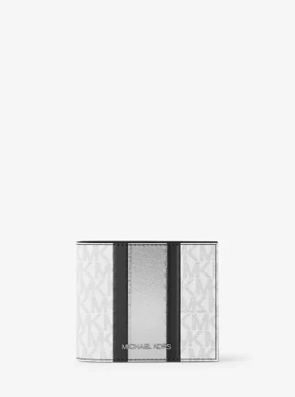 Cooper Signature Logo and Metallic Stripe Billfold Wallet