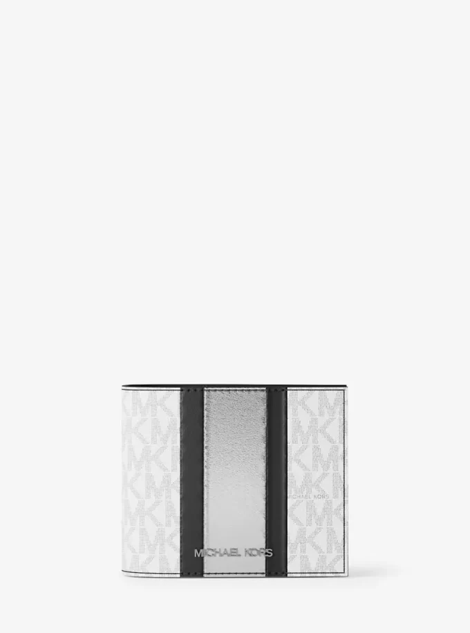 Cooper Signature Logo and Metallic Stripe Billfold Wallet Cooper Signature Logo and Metallic Stripe Billfold Wallet