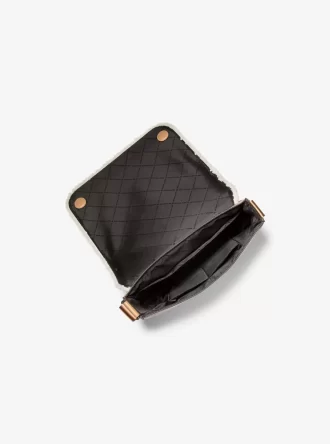 Cooper Suede and Sherpa Messenger Bag