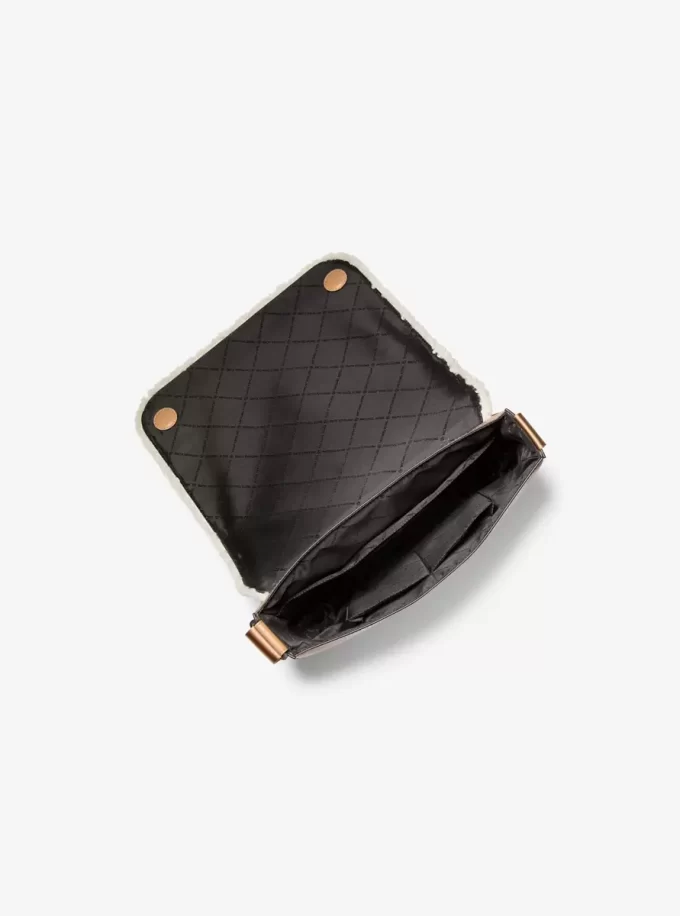 Cooper Suede and Sherpa Messenger Bag Cooper Suede and Sherpa Messenger Bag