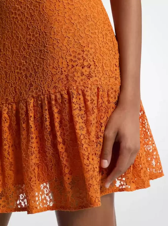 Corded Floral Lace Mini Slip Dress