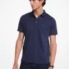 Cotton and Mesh Collar Polo Shirt