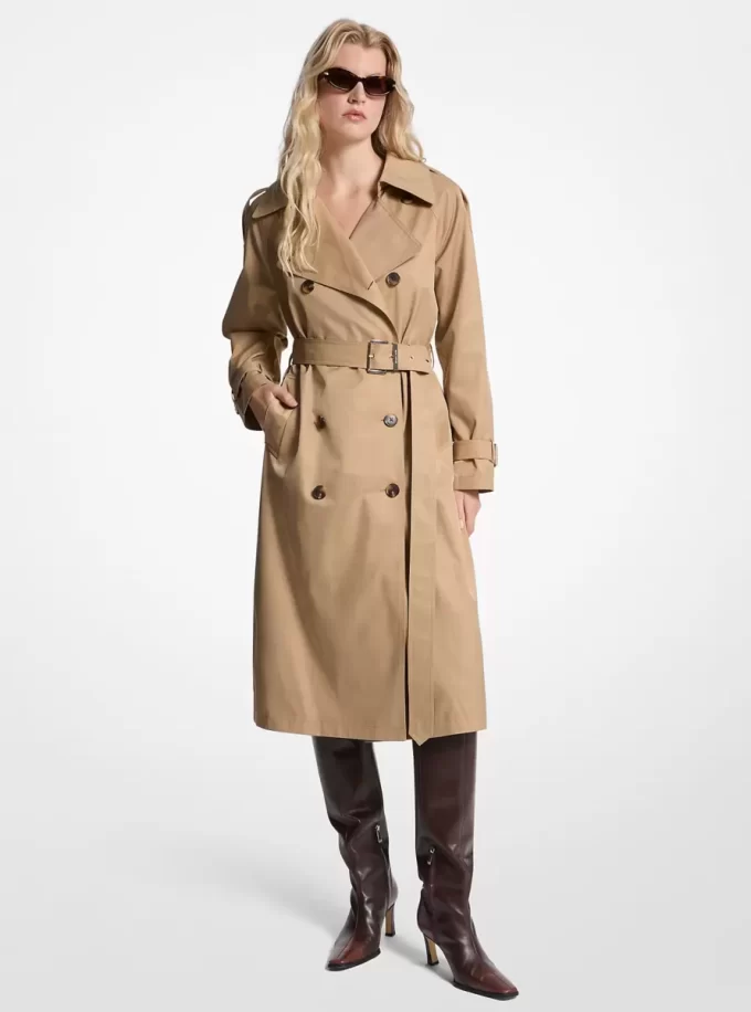 Cotton Blend Belted Trench Coat Cotton Blend Belted Trench Coat