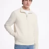 Cotton Blend Half-Zip Sweater