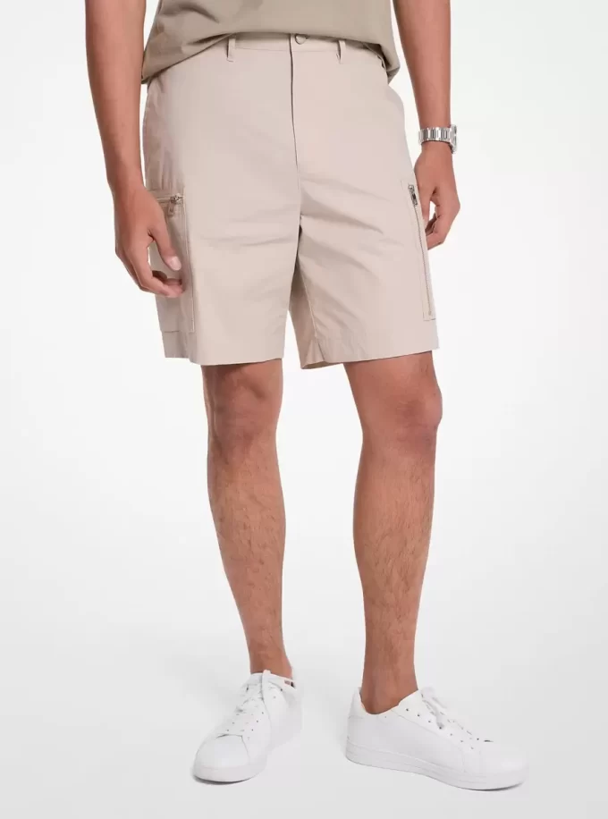 Cotton Poplin Zip Cargo Shorts Cotton Poplin Zip Cargo Shorts