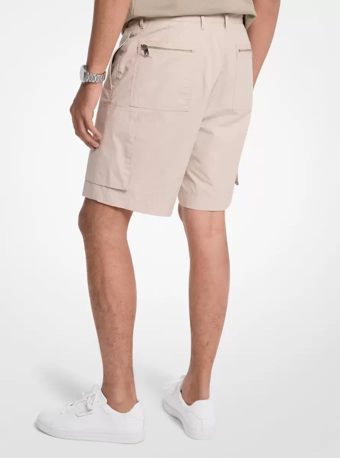 Cotton Poplin Zip Cargo Shorts Cotton Poplin Zip Cargo Shorts