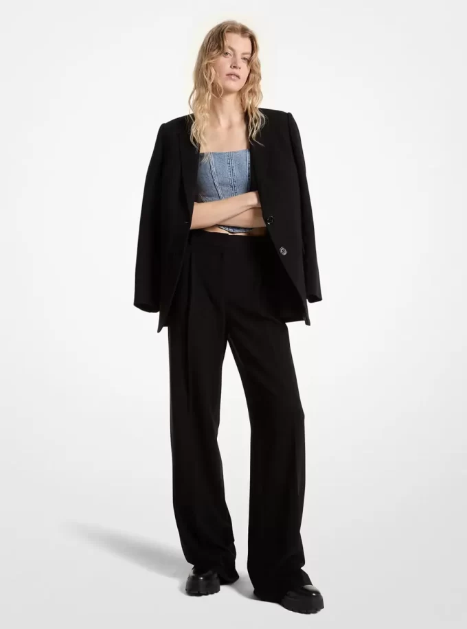 Crepe Wide-Leg Pants Crepe Wide-Leg Pants