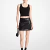 Crocodile Embossed Mini Skirt
