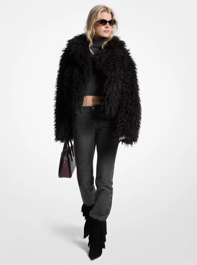 Cropped Faux Fur Jacket Cropped Faux Fur Jacket