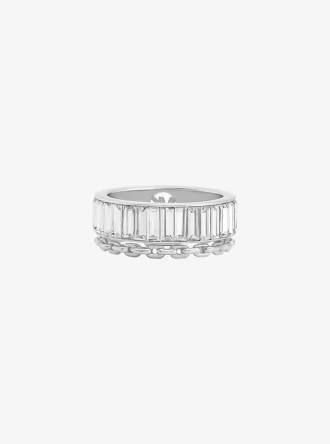 Cubic Zirconia Double Layered Ring