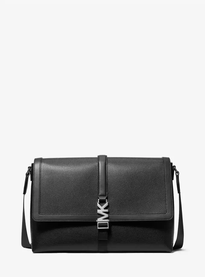 Cyrus Medium Pebbled Leather Messenger Bag Cyrus Medium Pebbled Leather Messenger Bag