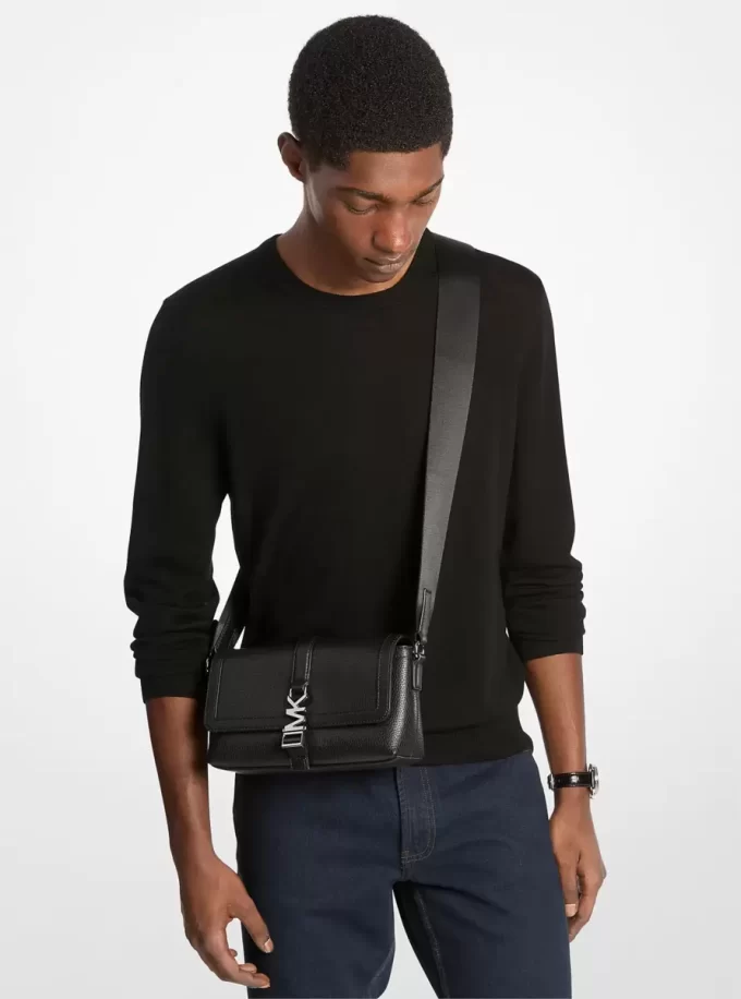 Cyrus Small Pebbled Leather Crossbody Bag Cyrus Small Pebbled Leather Crossbody Bag