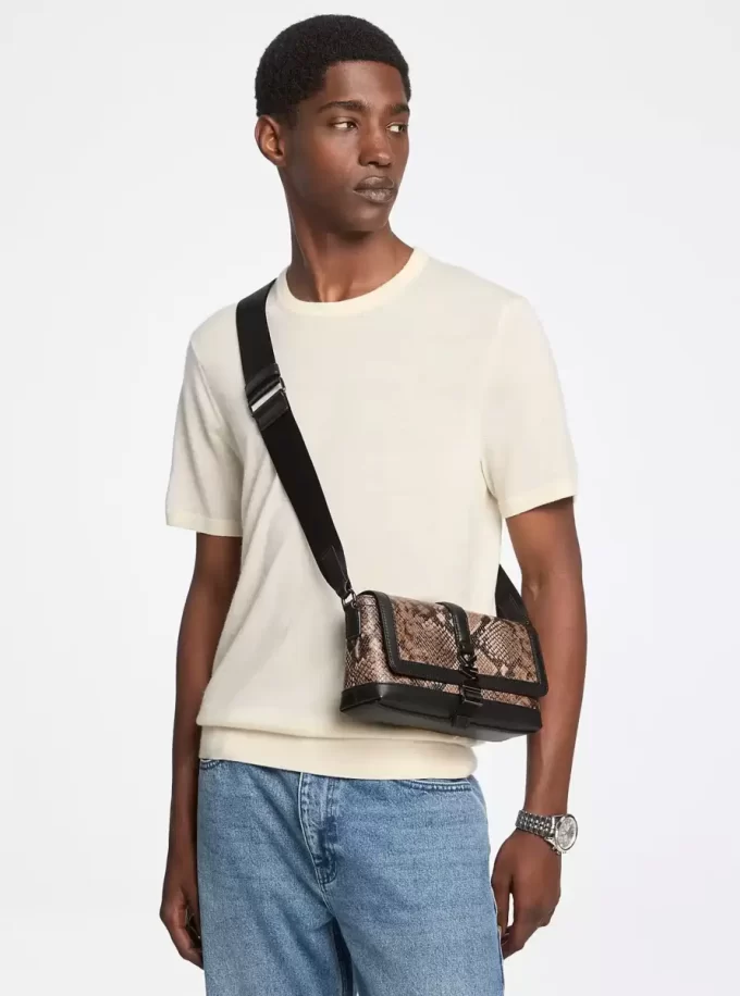 Cyrus Small Snake Embossed Crossbody Bag Cyrus Small Snake Embossed Crossbody Bag