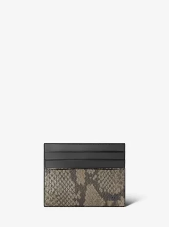 Cyrus Snake Embossed Tall Card Case